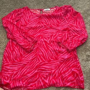Long Tall Sally Pink and Red Top size 16